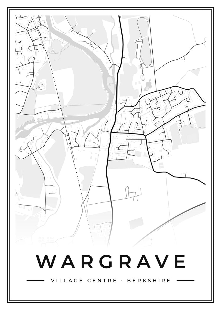Wargrave Village Centre Street Map Poster