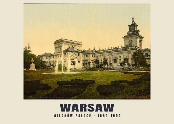Wilanów Palace, Warsaw — 1890–1900 · Vintage photochrom print