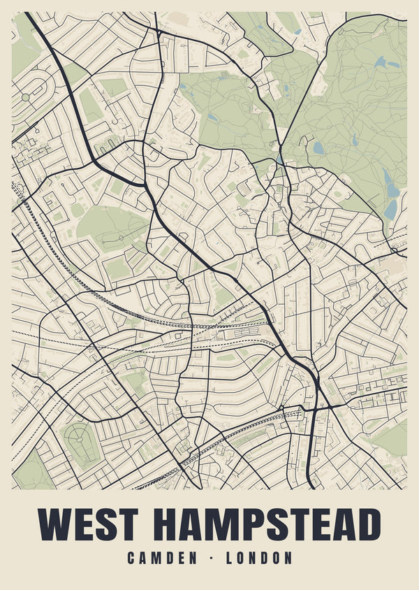 West Hampstead Heritage Street Map Poster