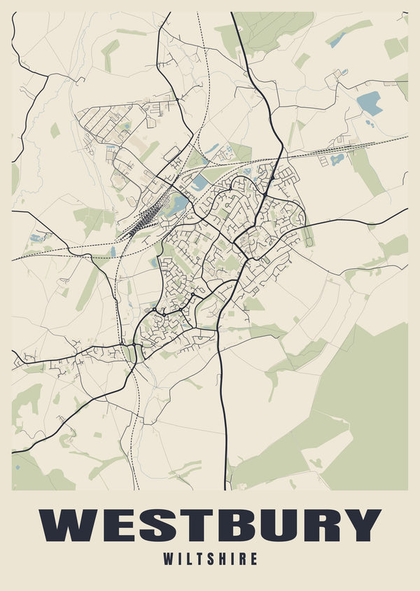 Westbury Street Map Poster