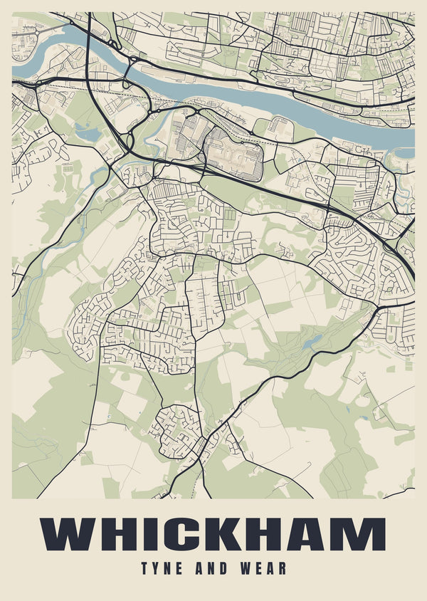 Whickham Street Map Poster