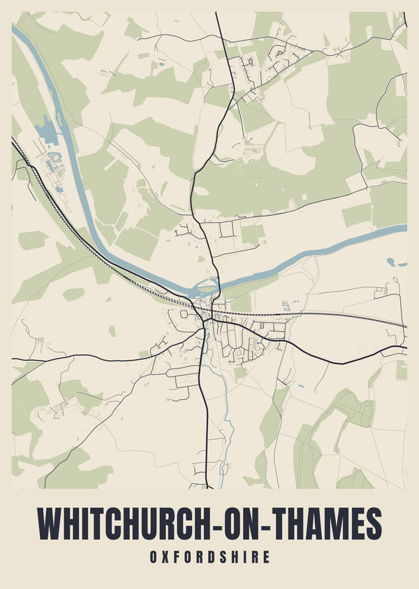 Whitchurch-on-Thames Street Map Poster