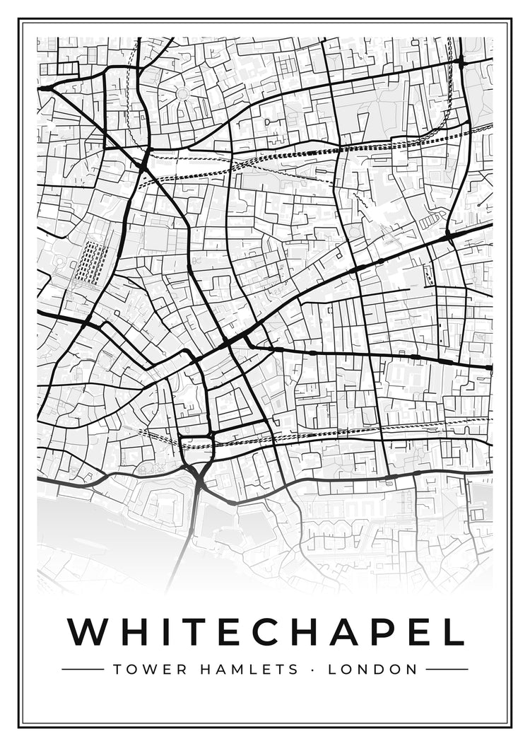 Whitechapel Street Map Poster