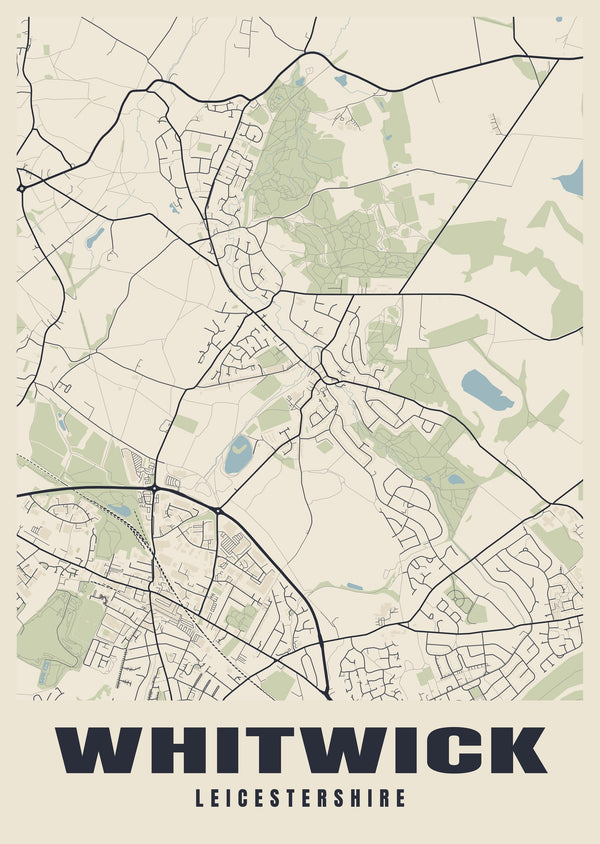 Whitwick Street Map Poster