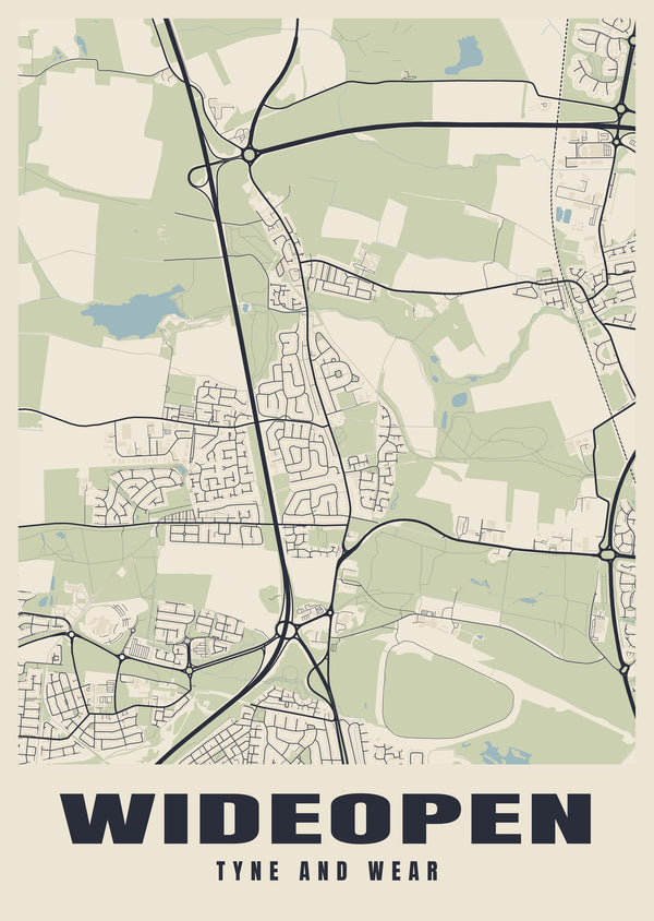 Wideopen Street Map Poster