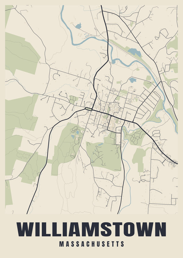Williamstown Street Map Poster