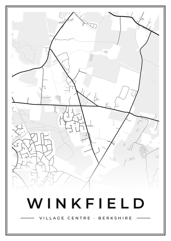 Winkfield Village Centre Street Map Poster