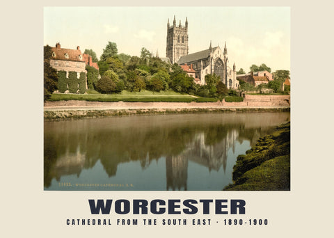 Cathedral from the South East, Worcester — 1890–1900