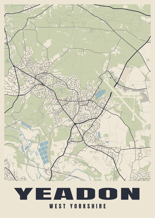 Yeadon Street Map Poster