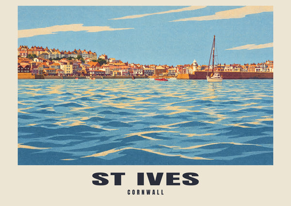 St Ives — Retro Railway Art Print