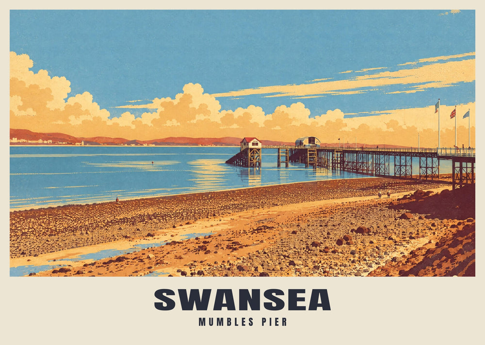 Mumbles Pier, Swansea Poster