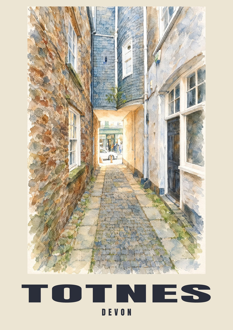 Totnes — English Watercolour Art Print