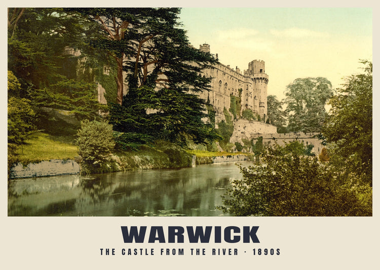 The Castle from the River, Warwick, c. 1890–1900 Heritage Print