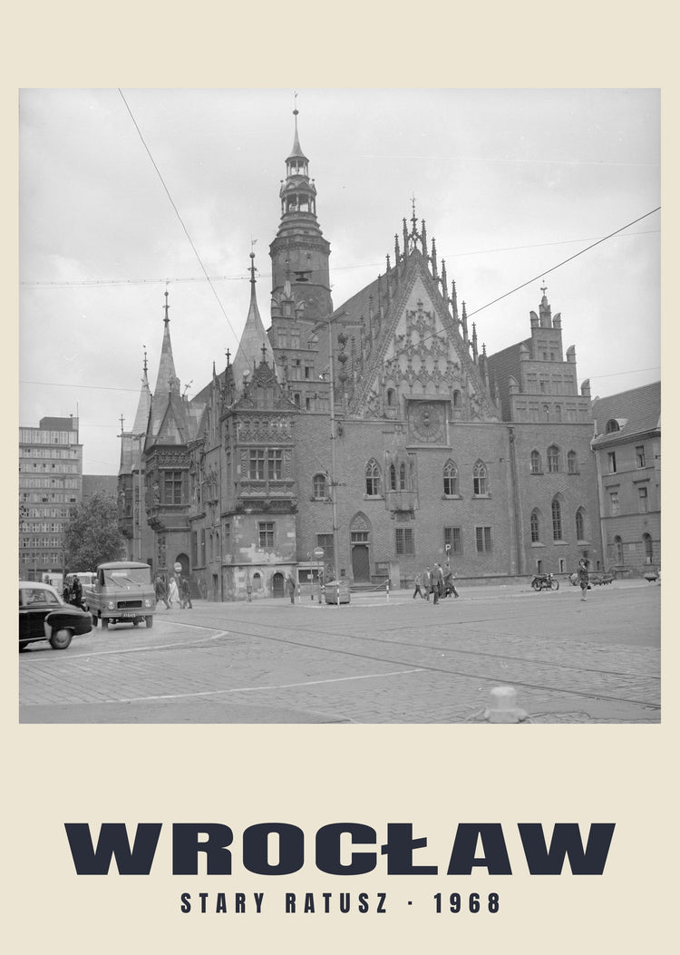Old Town Hall, Wrocław — 1968 · Historic photograph print