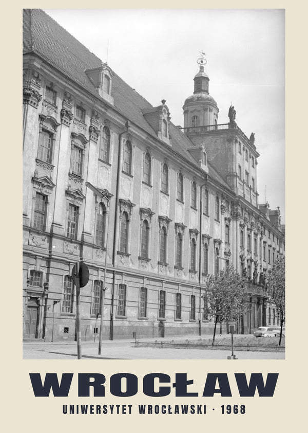 University Main Building, Wrocław — 1968 · Historic photograph print