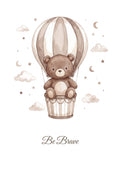 Be Brave — Teddy Sky Adventures Nursery Print