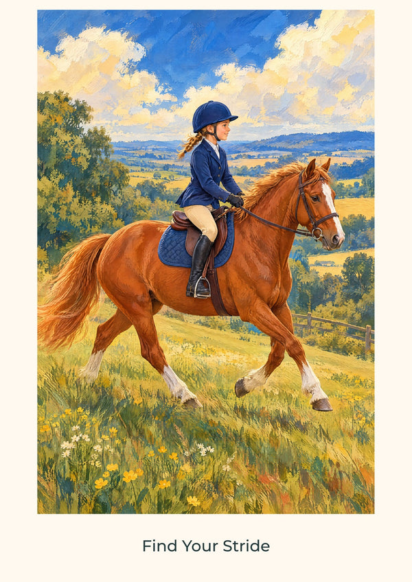 Find Your Stride — Pony Club Children’s Art Print