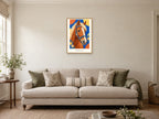 Ride With Heart — Pony Club Children’s Art Print at A2, in a natural wood frame, in a sitting room