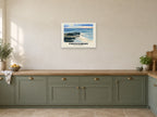 Portstewart — Gouache Art Print at A2, in a white frame, in a kitchen