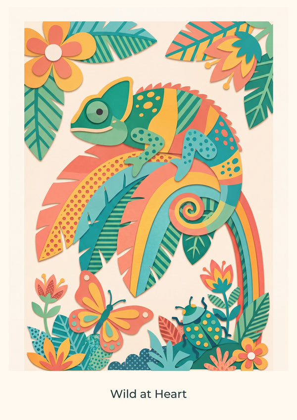Wild at Heart — Rainbow Rainforest Children’s Art Print