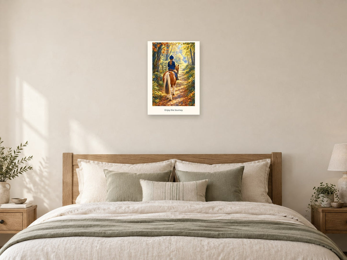 Enjoy the Journey — Pony Club Children’s Art Print at A2, as a poster, above a bed