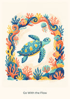 Go With the Flow — Coral Kingdom Children’s Art Print