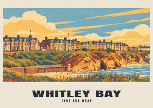 Whitley Bay — Retro Railway Art Print