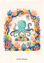 Make Waves — Coral Kingdom Children’s Art Print