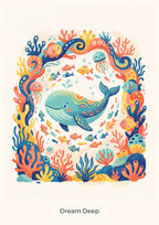 Dream Deep — Coral Kingdom Children’s Art Print