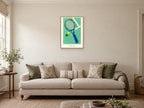 Play Your Way — Court Club Children’s Art Print at A2, in a natural wood frame, in a sitting room