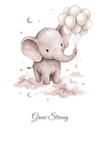 Grow Strong — Elephant Little Wonders Nursery Print