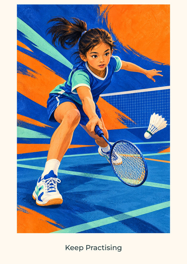 Keep Practising — Court Club Children’s Art Print