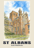 St Albans — English Watercolour Art Print