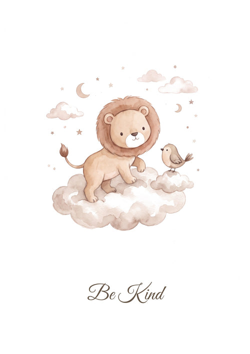 Be Kind — Little Lion Hearts Nursery Print