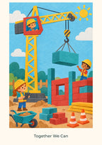 Together We Can — Little Builders Children’s Art Print