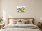 Bury St Edmunds — English Watercolour Art Print at A2, as a poster, above a bed