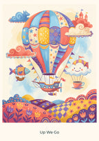 Up We Go — Sky Carnival Children’s Art Print