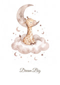 Dream Big — Giraffe Growing Dreams Nursery Print