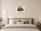 Hull — Gouache Art Print at A2, as a poster, above a bed