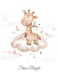 Shine Bright — Giraffe Growing Dreams Nursery Print