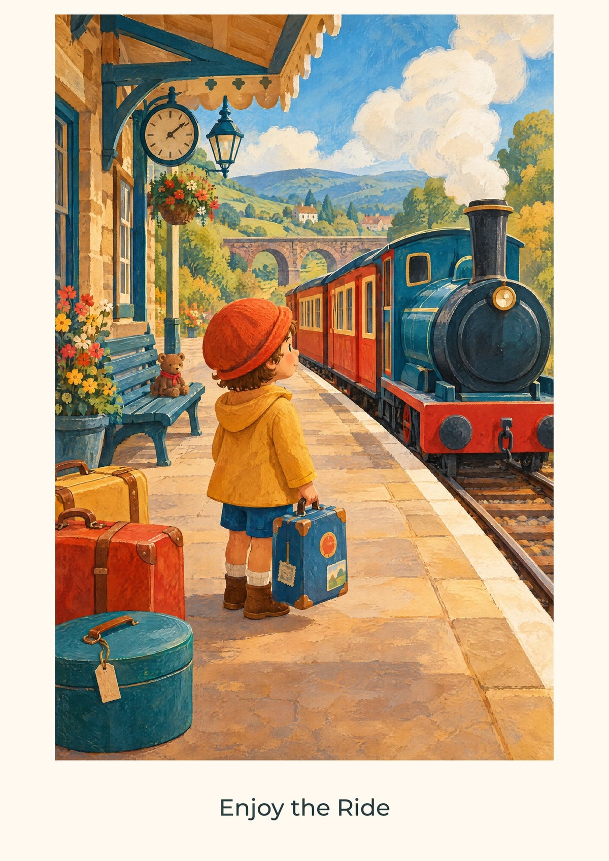 Enjoy the Ride — Railway Days Children’s Art Print