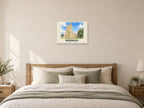 Beverley — English Watercolour Art Print at A2, as a poster, above a bed