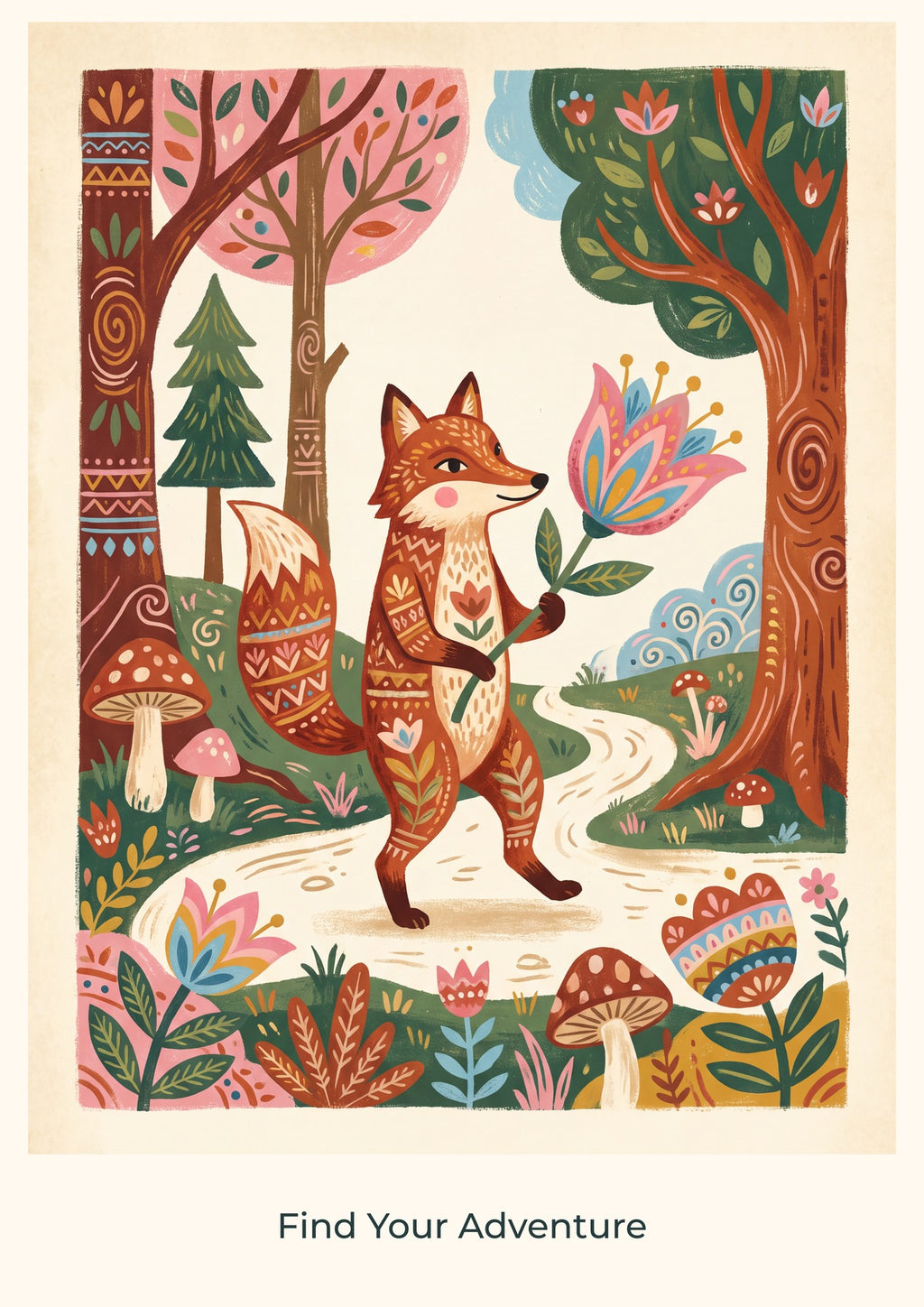 Find Your Adventure — Forest Folk Children’s Art Print
