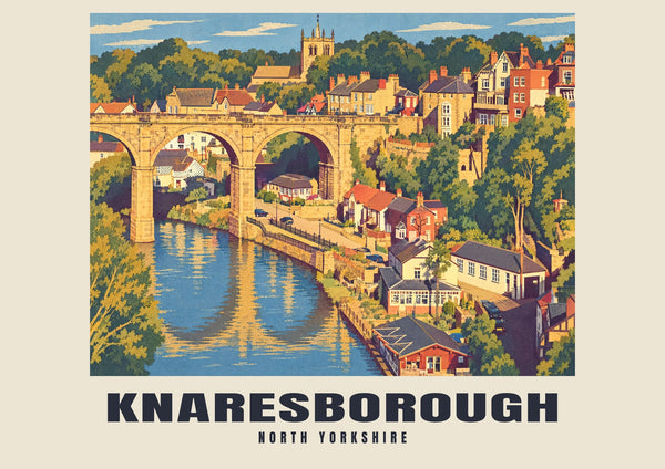 Knaresborough — Retro Railway Art Print