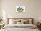 Worcester — English Watercolour Art Print at A2, as a poster, above a bed