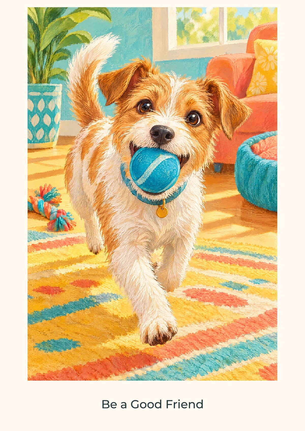 Be a Good Friend — Pet Pals Children’s Art Print