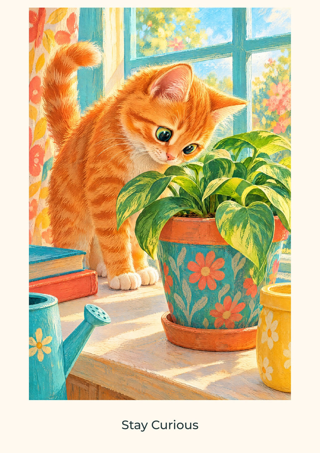 Stay Curious — Pet Pals Children’s Art Print