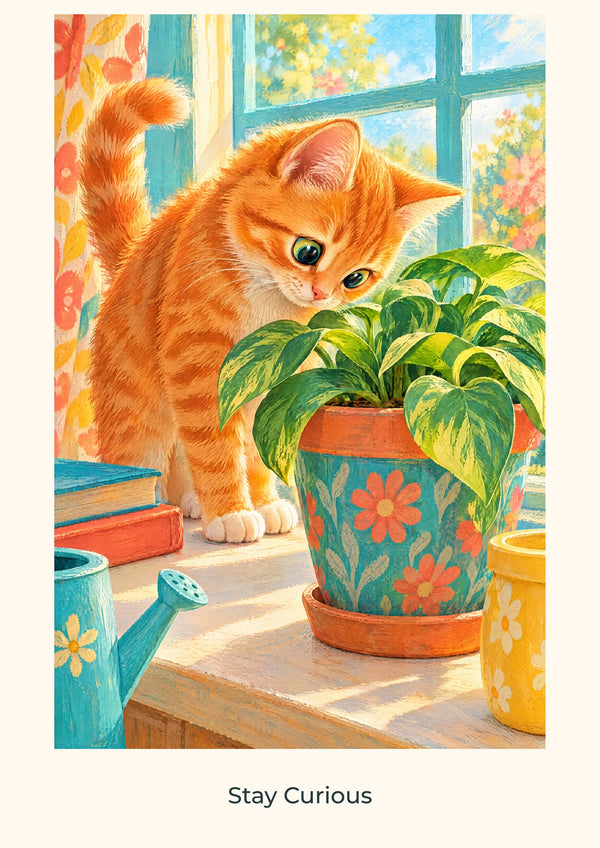 Stay Curious — Pet Pals Children’s Art Print