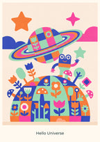 Hello Universe — Playful Little Planet Children’s Art Print