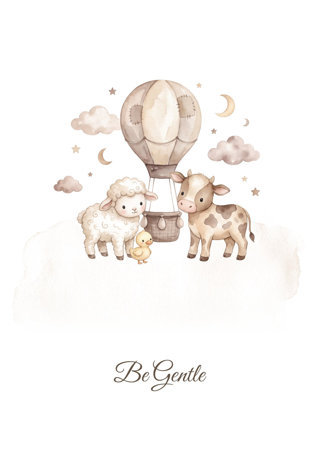 Be Gentle — Farmyard Little Friends Nursery Print